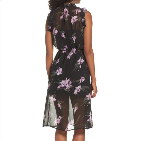 NWT BB Dakota Sarah Sheer Floral Ruffle Dress XS - Picture 8 of 16